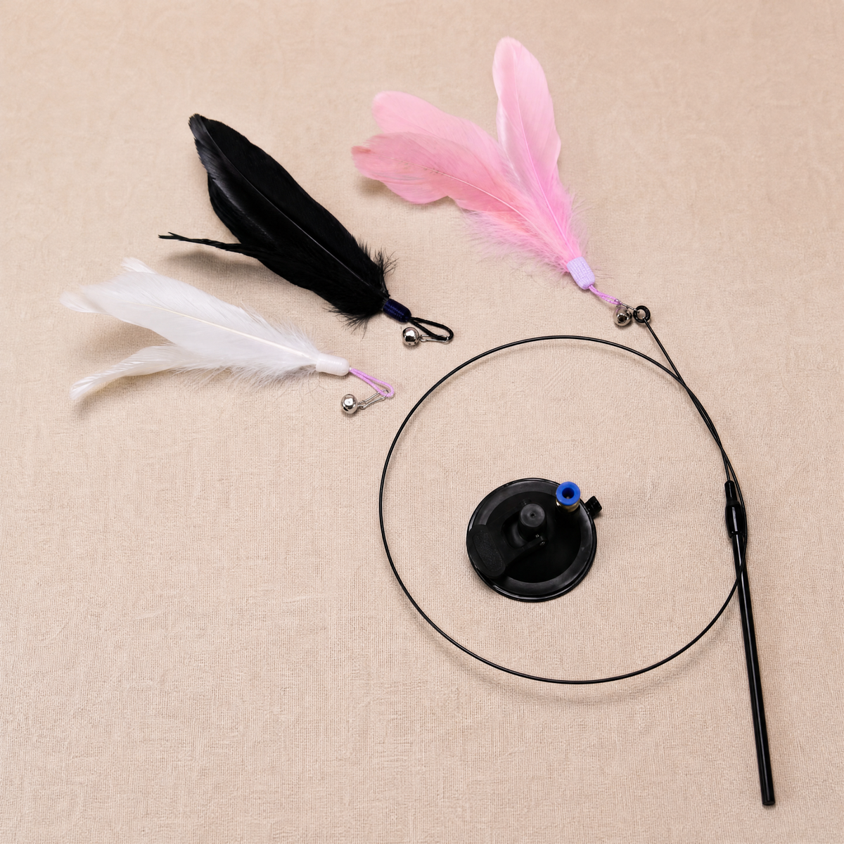 Brinquedo Interativo de Pena com Ventosa para Gatos