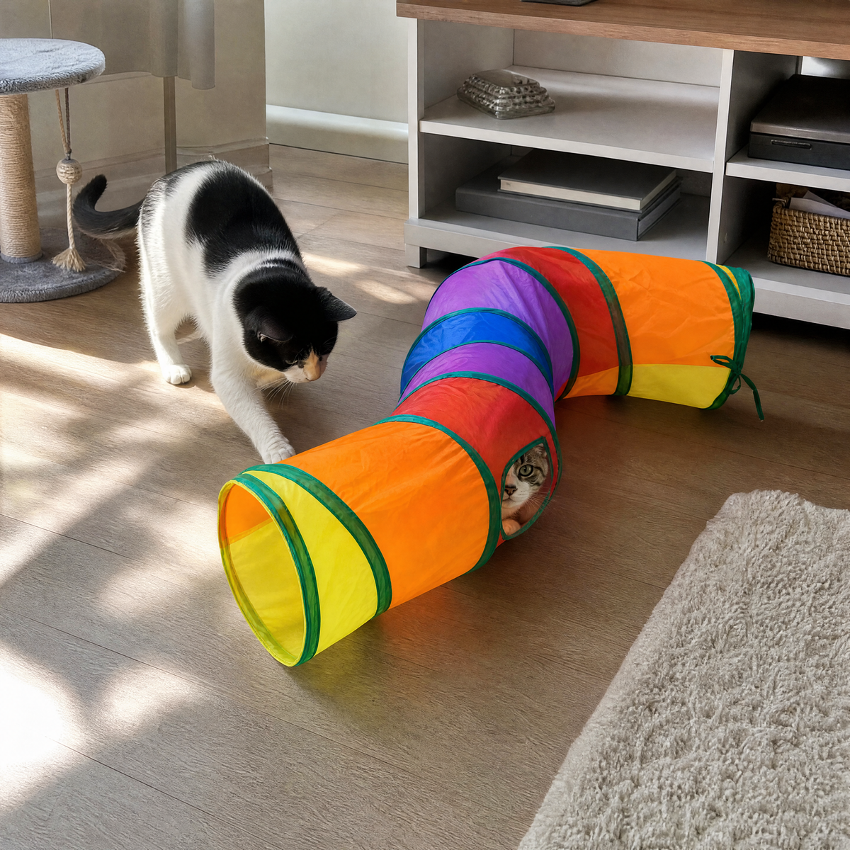 Túnel Dobrável para Gatos