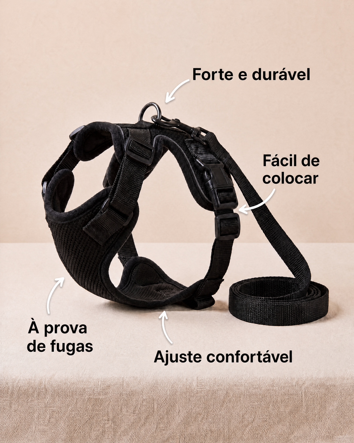 Arnês e Trela para Gatos à Prova de Fuga