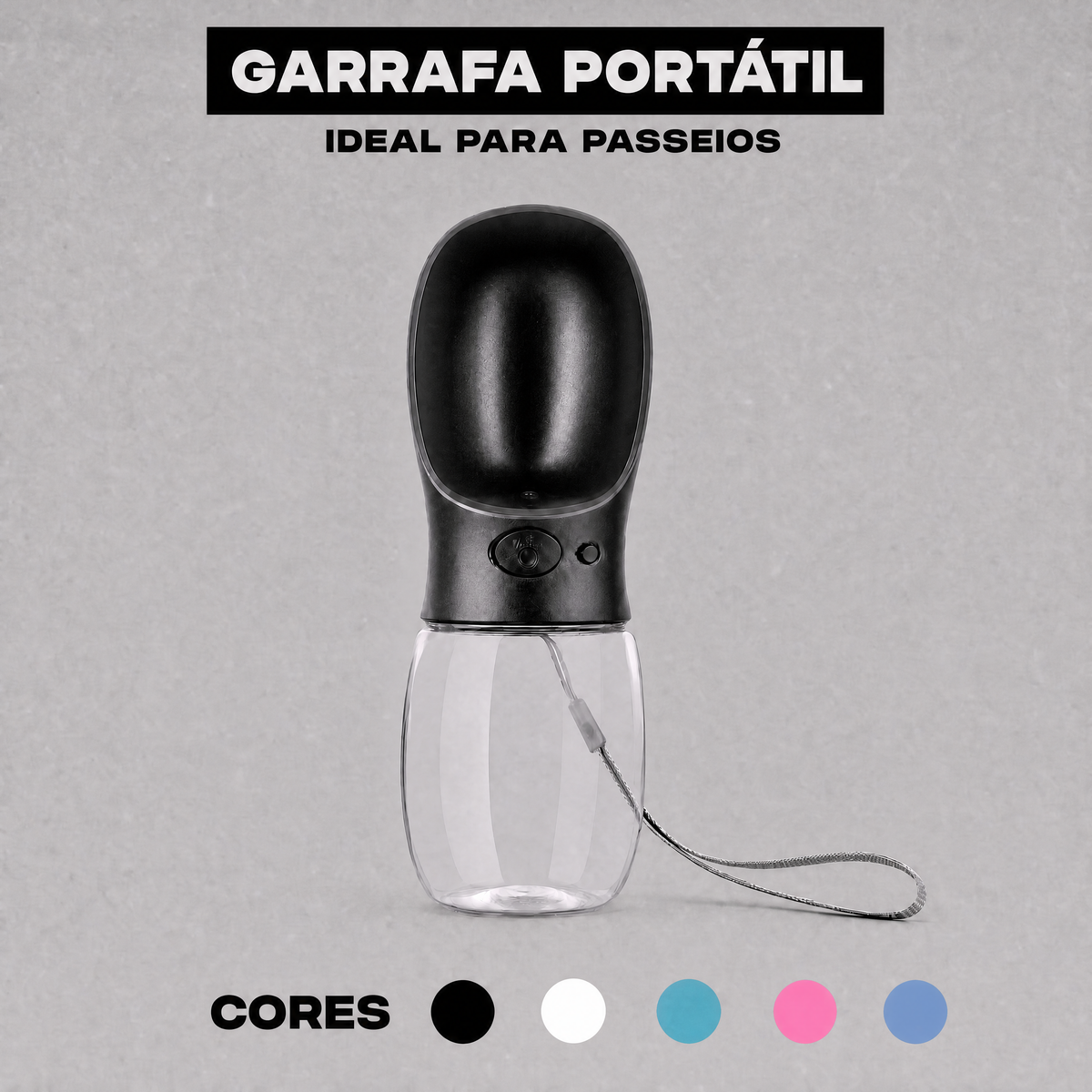 Garrafa de água portátil para gatos