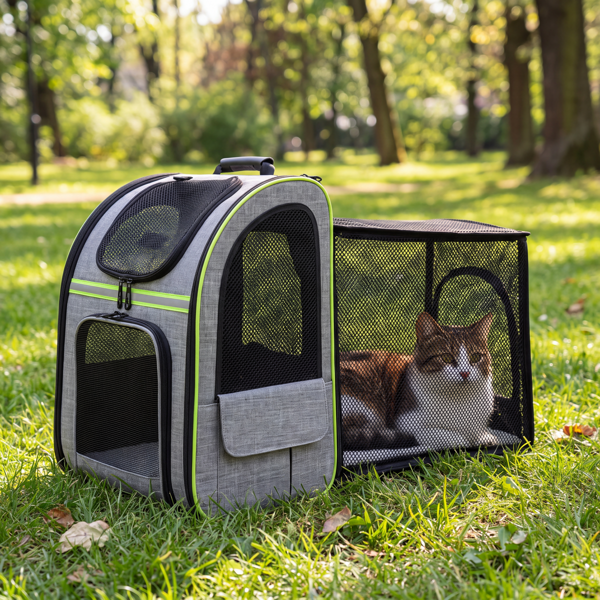 Mochila expansível para gatos